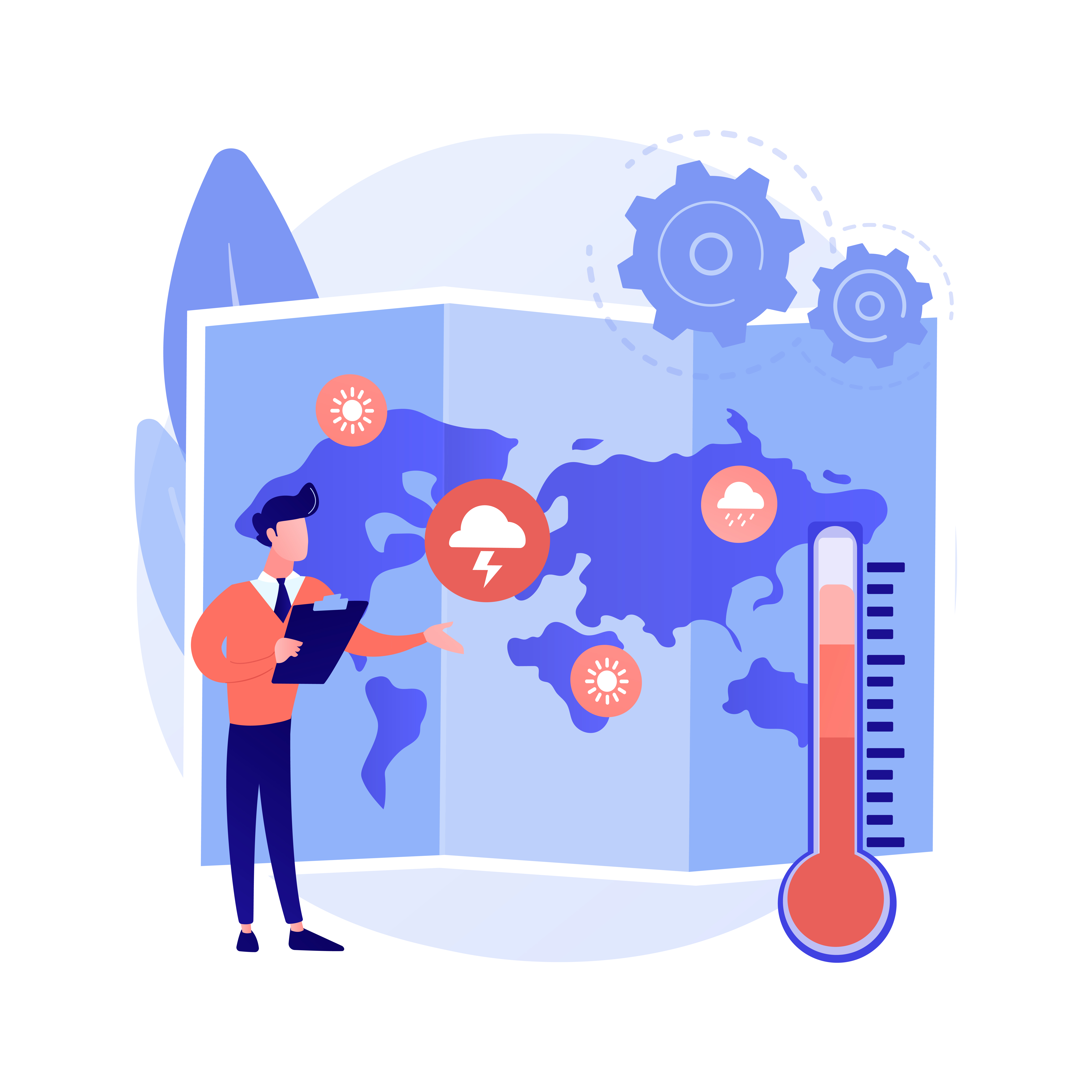 meteorology abstract concept vector illustration.